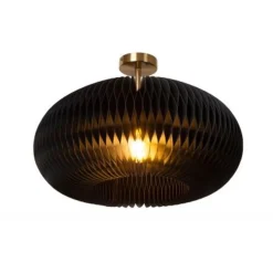 Lucide ARMONI Plafonnière-Zwart-Ø52-1xE27-40W-Papier Hot
