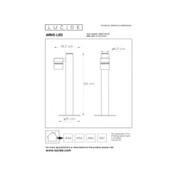 Lucide ARNE-LED - Sokkellamp Buiten - Ø 6,3 cm - LED - GU10 - 1x5W 2700K - IP44 - Zwart Sale
