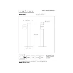 Lucide ARNE-LED - Sokkellamp Buiten - Ø 6,3 cm - LED - GU10 - 1x5W 2700K - IP44 - Mat chroom Clearance
