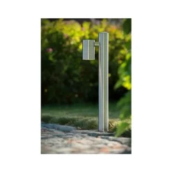 Lucide ARNE-LED - Sokkellamp Buiten - Ø 6,3 cm - LED - GU10 - 1x5W 2700K - IP44 - Mat chroom Clearance