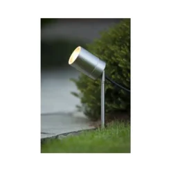 Lucide ARNE-LED - Tuinspot Buiten - Ø 6,3 cm - LED - GU10 - 1x5W 2700K - IP44 - Mat chroom Best