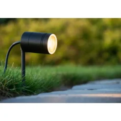 Lucide ARNE-LED - Tuinspot Buiten - Ø 6,3 cm - LED - GU10 - 1x5W 2700K - IP44 - Zwart New
