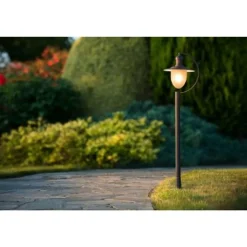 Lucide ARUBA - Lantaarnpaal Buiten - 1xE27 - IP44 - Roest bruin Sale