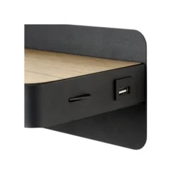 Lucide ATKIN - Bedlamp - LED - 1x5W 2700K - Met USB oplaadpunt - Zwart Clearance