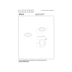 Lucide AXELLE Plafonnière-Zwart-LED Dimb.-24W-2700K Outlet