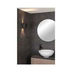 Lucide AXI - Wandspot Badkamer - LED - 1x6W 2700K - IP54 - Zwart Clearance
