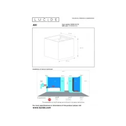 Lucide AXI - Wandspot Badkamer - LED - 1x6W 2700K - IP54 - Zwart Clearance