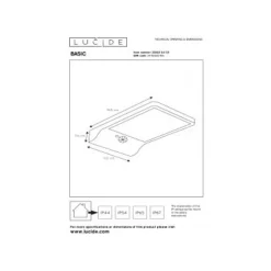 Lucide BASIC - Wandlamp Buiten - LED - 1x3W 2700K - IP44 - Zwart Sale