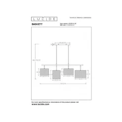 Lucide Baskett Pendel 4Xe27 Zwart 45459/04/30 Sale