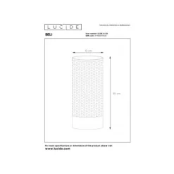 Lucide BELI - Tafellamp - Ø 12 cm - 1xE27 - Zwart Hot