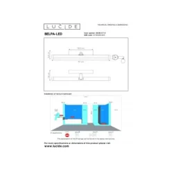 Lucide BELPA-LED - Spiegellamp Badkamer - LED - 1x7W 4000K - IP44 - Chroom Clearance