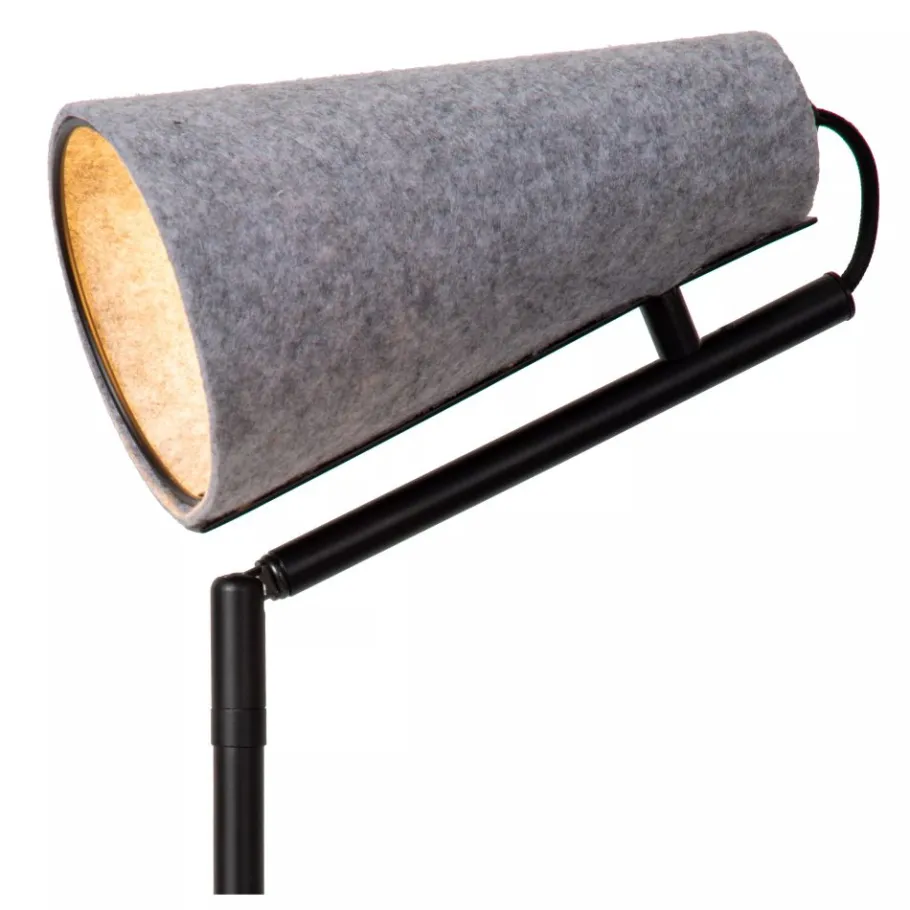 Lucide BENSEN Tafellamp-Grijs-1xE27-40W-Vilt