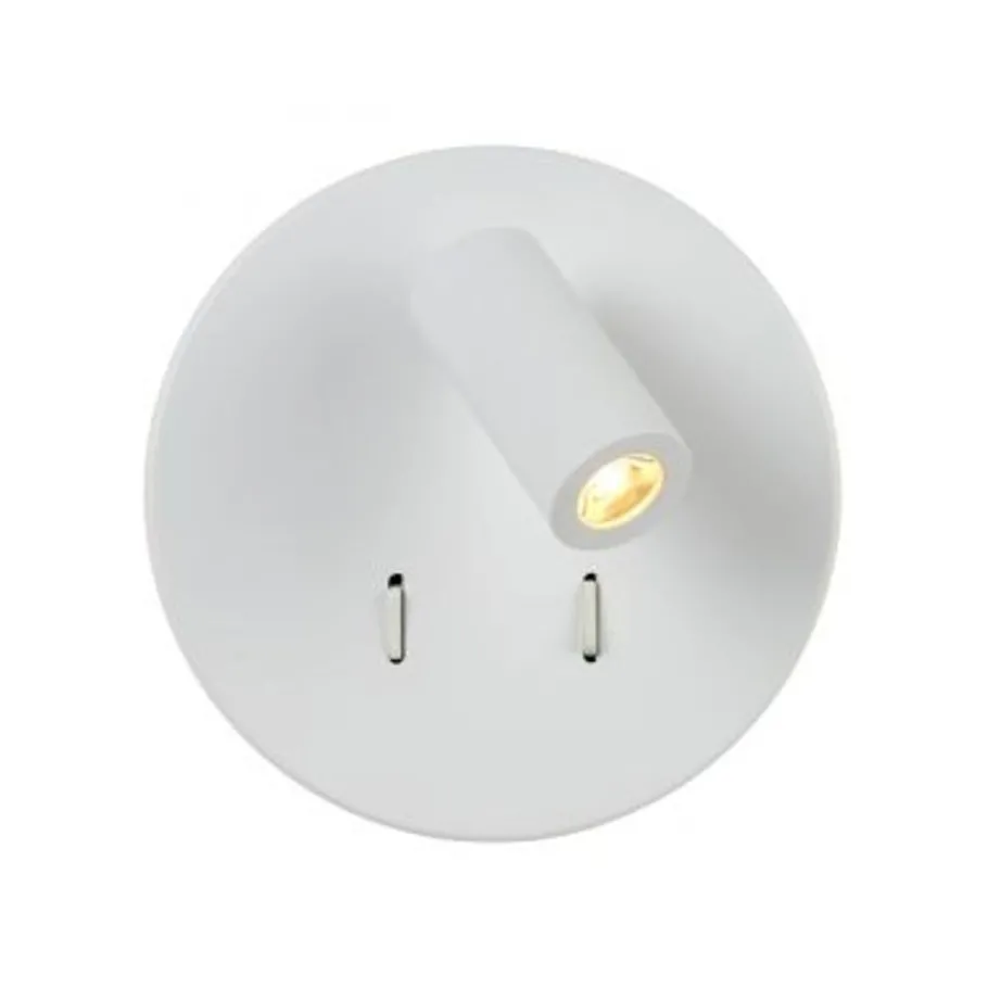 Lucide BENTJER - Wandlamp - Ø 14 cm - LED - 3000K - Wit Clearance