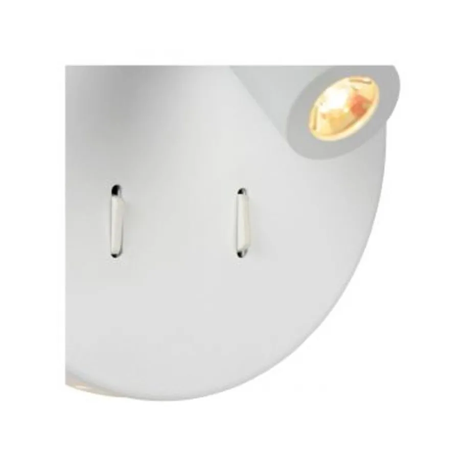 Lucide BENTJER - Wandlamp - Ø 14 cm - LED - 3000K - Wit Clearance