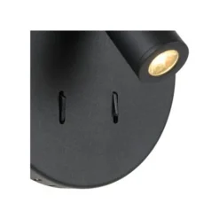 Lucide BENTJER - Wandlamp - Ø 14 cm - LED - 3000K - Zwart Sale