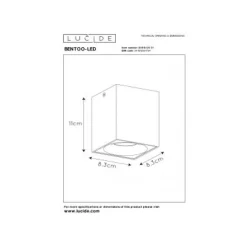 Lucide BENTOO-LED Spot GU10/5Wincl L8 W8 H11cm Wit New