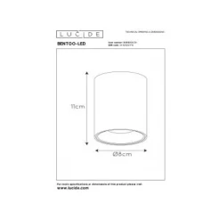 Lucide BENTOO-LED Spot GU10/5Wincl Ø8 H11cm Wit Outlet