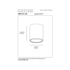 Lucide BENTOO-LED Spot GU10/5Wincl Ø8 H11cm Grijs Online