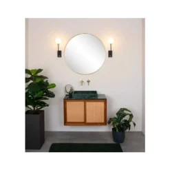 Lucide BEREND - Wandlamp Badkamer - 1xG9 - IP44 - Zwart Sale