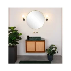 Lucide BEREND - Wandlamp Badkamer - 1xG9 - IP44 - Zwart