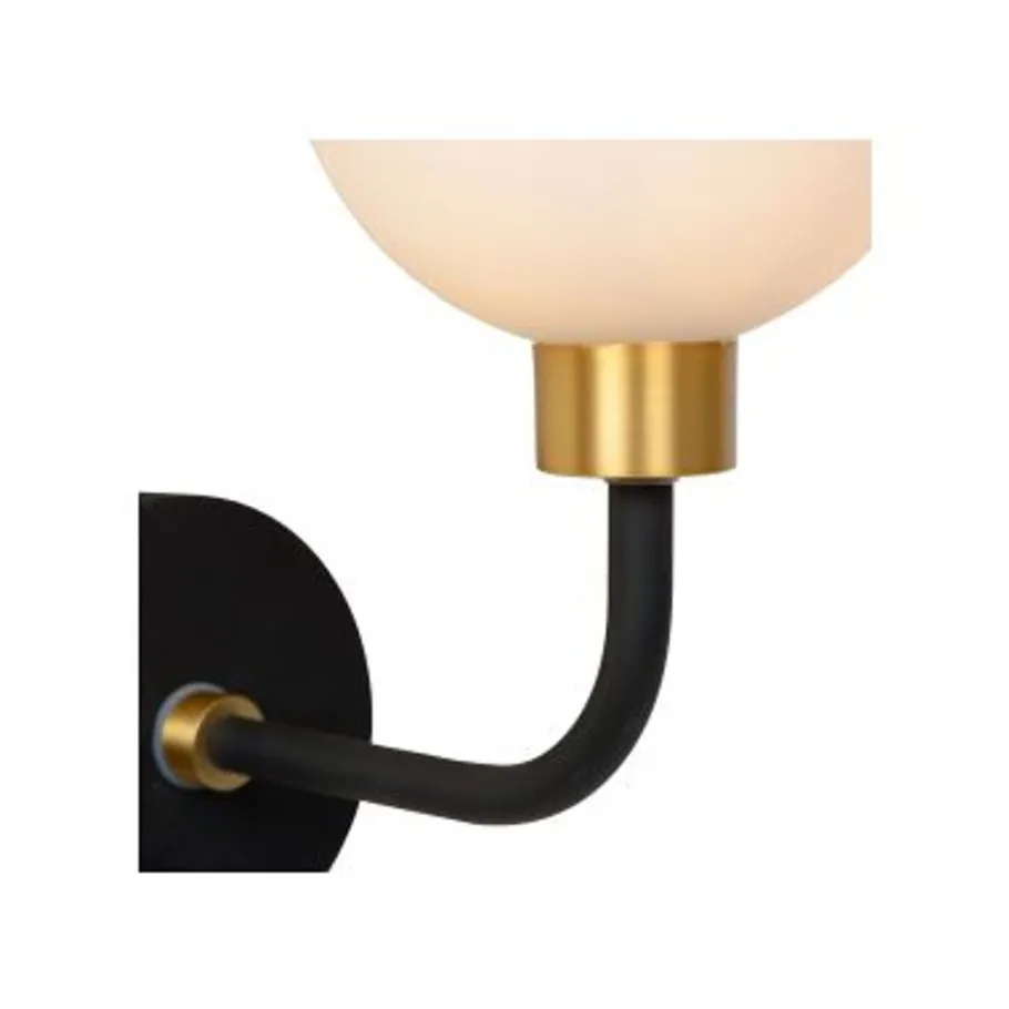 Lucide BEREND - Wandlamp Badkamer - 1xG9 - IP44 - Zwart
