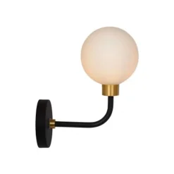Lucide BEREND - Wandlamp Badkamer - 1xG9 - IP44 - Zwart