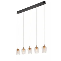 Lucide BERLIANE - Hanglamp - LED Dimb. - 5x4W 2700K - Met vervangbare LED-module - Transparant Online