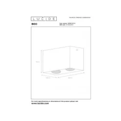 Lucide BIDO - Plafondspot - 2xGU10 - Wit Best