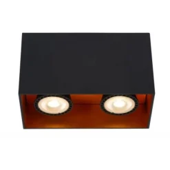 Lucide BIDO - Plafondspot - 2xGU10 - Zwart