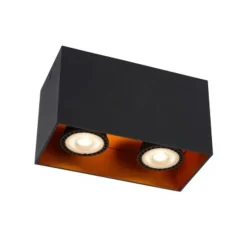 Lucide BIDO - Plafondspot - 2xGU10 - Zwart