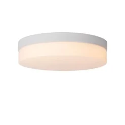 Lucide BISKIT Plafonnière Badk.-Wit-Ø28-LED-18W-2700K Sale