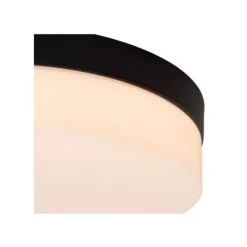Lucide BISKIT Plafonnière Badk.-Zwart-Ø23-LED-12W-2700K Clearance