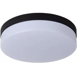 Lucide BISKIT Plafonnière Badk.-Zwart-Ø28-LED-18W-2700K Online