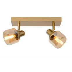 Lucide BJORN - Plafondspot - 2xE14 - Mat Goud / Messing