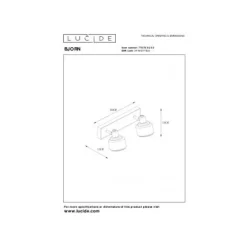 Lucide BJORN - Plafondspot - 2xE14 - Mat Goud / Messing