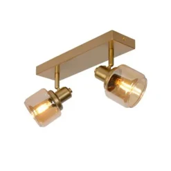 Lucide BJORN - Plafondspot - 2xE14 - Mat Goud / Messing