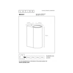 Lucide Boogy Wandlicht 2Xgu10 Ip44 L7 H15 27863/02/97 Sale