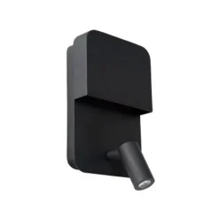 Lucide BOXER - Wandlamp - LED - 1x10W 3000K - Met USB oplaadpunt - Zwart Best