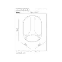 Lucide BRAGA Plafonnière-Koffie-1xGU10-40W-Alumin. Hot