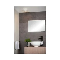 Lucide BRICE-LED - Plafonnière Badkamer - LED Dimb. - 1x8W 3000K - IP44 - Wit Discount