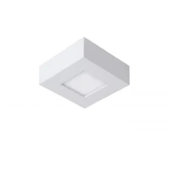 Lucide BRICE-LED - Plafonnière Badkamer - LED Dimb. - 1x8W 3000K - IP44 - Wit Discount