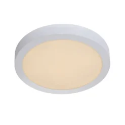 Lucide BRICE-LED - Plafonnière Badkamer - Ø 30 cm - LED Dimb. - 1x30W 3000K - IP44 - Wit New