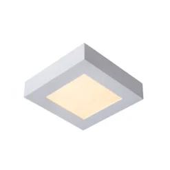 Lucide BRICE-LED - Plafonnière Badkamer - LED Dimb. - 1x15W 3000K - IP44 - Wit Best