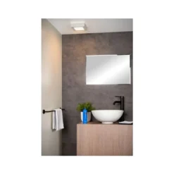 Lucide BRICE-LED - Plafonnière Badkamer - LED Dimb. - 1x15W 3000K - IP44 - Wit Best