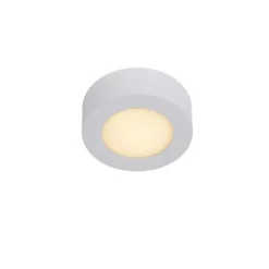 Lucide BRICE-LED - Plafonnière Badkamer - Ø 11,7 cm - LED Dimb. - 1x8W 3000K - IP44 - Wit New