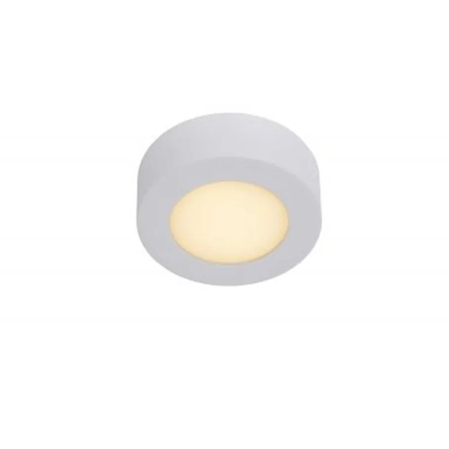 Lucide BRICE-LED - Plafonnière Badkamer - Ø 11,7 cm - LED Dimb. - 1x8W 3000K - IP44 - Wit New