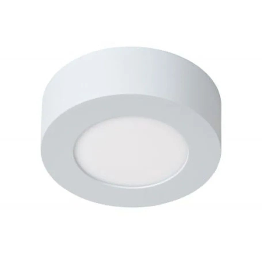 Lucide BRICE-LED - Plafonnière Badkamer - Ø 11,7 cm - LED Dimb. - 1x8W 3000K - IP44 - Wit New