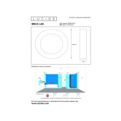 Lucide BRICE-LED Plafonnier Dimbaar 30W Ø30cm IP44 Zwart Outlet