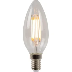 Lucide C35 - Filament lamp - Ø 3,5 cm - LED Dimb. - E14 - 1x4W 2700K - Transparant Discount