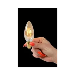 Lucide C35 - Filament lamp - Ø 3,5 cm - LED Dimb. - E14 - 1x3W 2200K - Amber Clearance